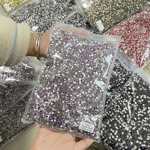 XULIN SS3 SS4 SS5 SS6 SS8 SS10 SS12 SS16 SS20 Flat Back Round Non Hotfix Glass Black Rhinestones Wholesale