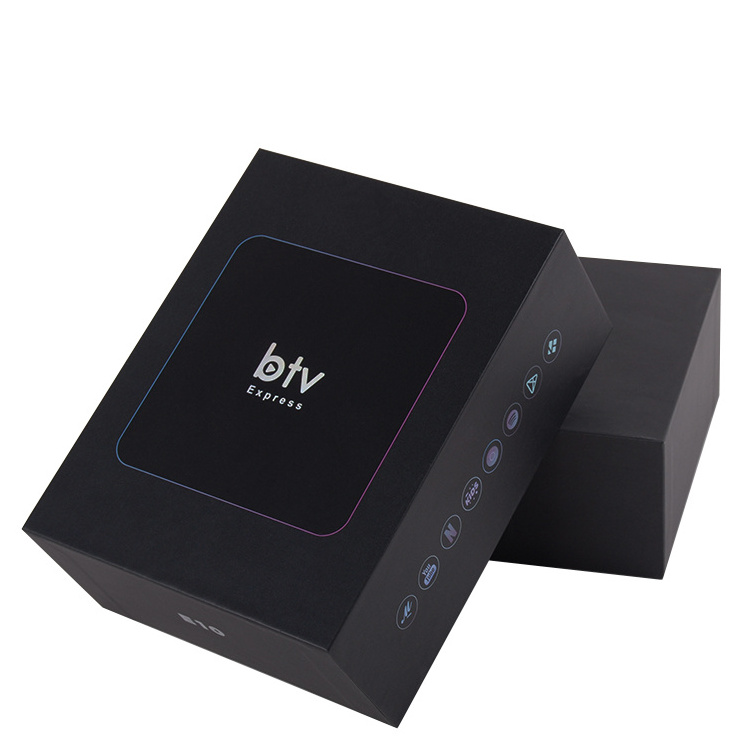 BTV express premium black packaging gift box Cable TV box packaging gift box