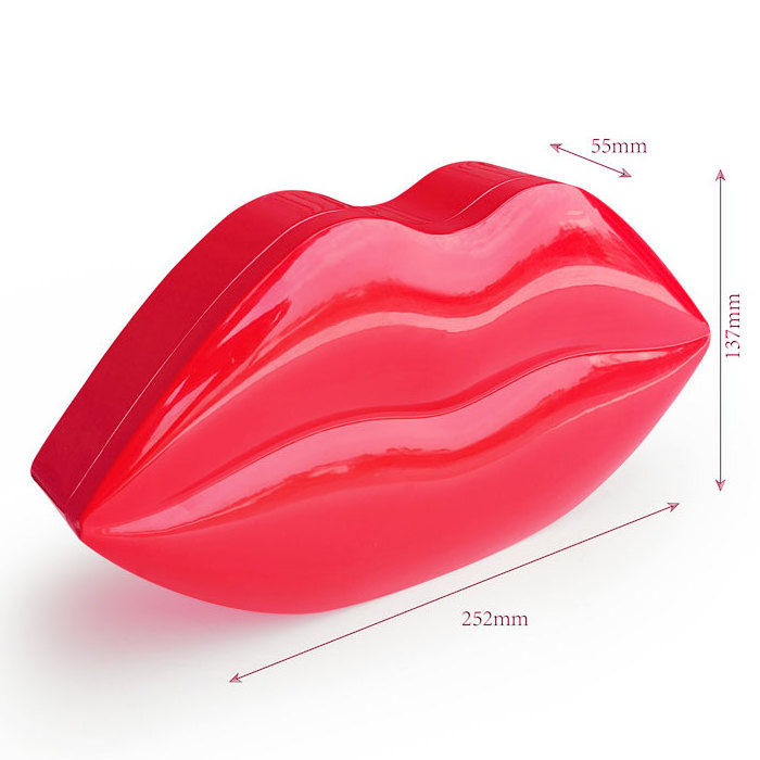 Custom Lip Shape Pink Color Metal Tin Box Eye shadow Lipstick Cosmetics Tin Box