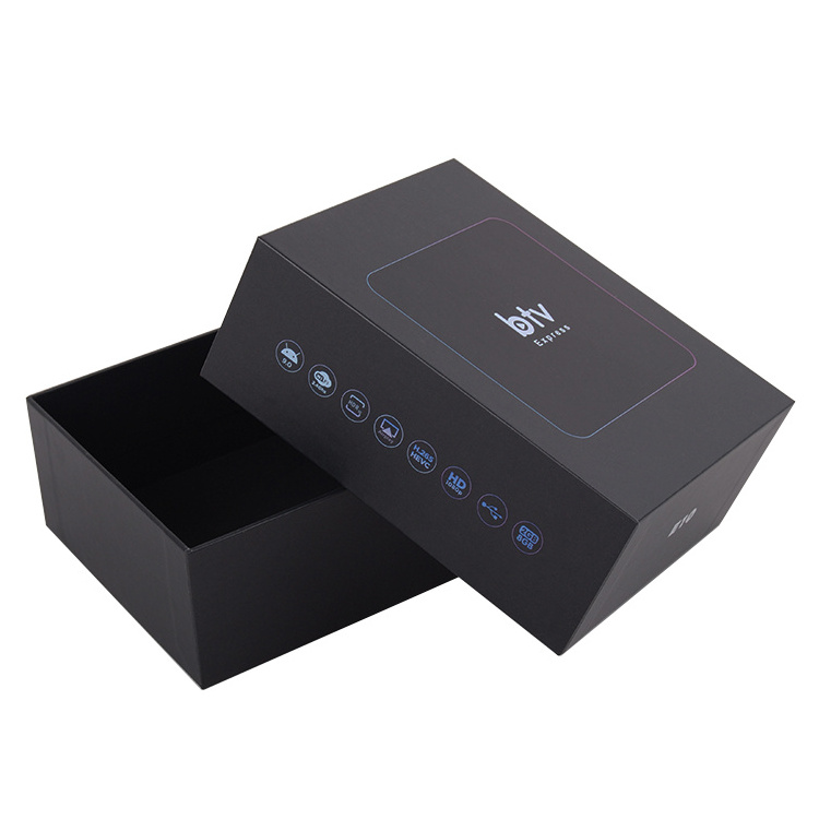 BTV express premium black packaging gift box Cable TV box packaging gift box