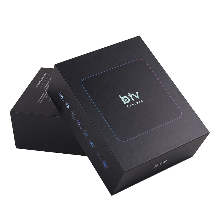 BTV express premium black packaging gift box Cable TV box packaging gift box