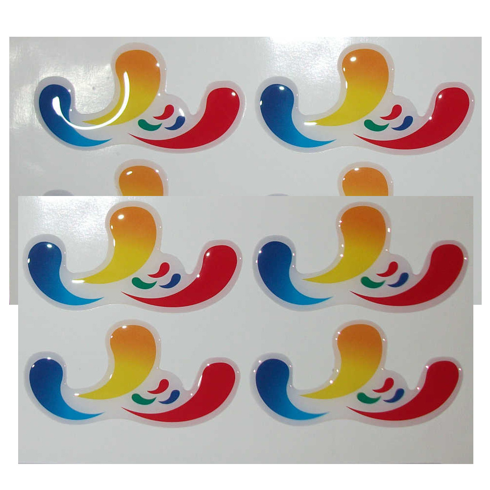 Product Shaped Logo Waterproof and Oilproof Sticker Soft Dome Epoxy Sticker Label Rigid Dome Label