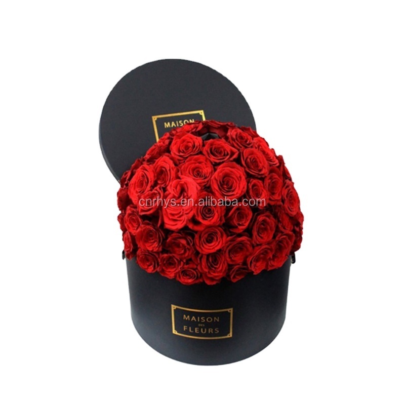 Cardboard single flower box with red black white yellow color