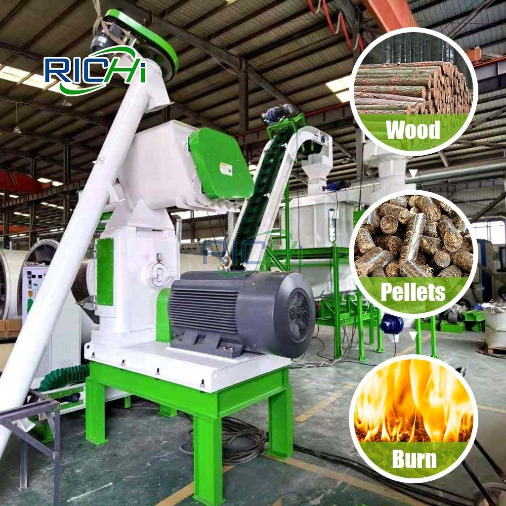 RICHI 1-12 T/H Wood Pellet Machines To Make Wooden Pellets For Stoves