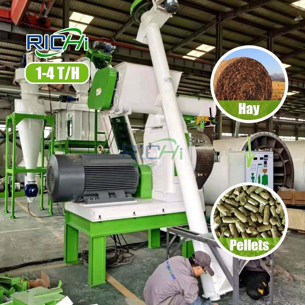 High Efficiency 1-4 T/H Hay Cubes Pellet Machine