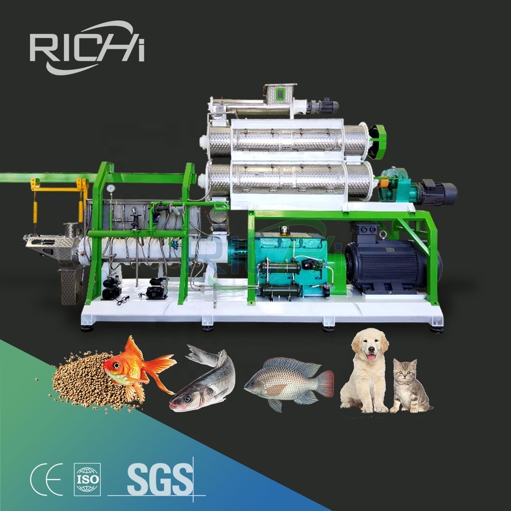 RICHI Automated Floating Fish Food Extruder Machine For Trout Fish Food