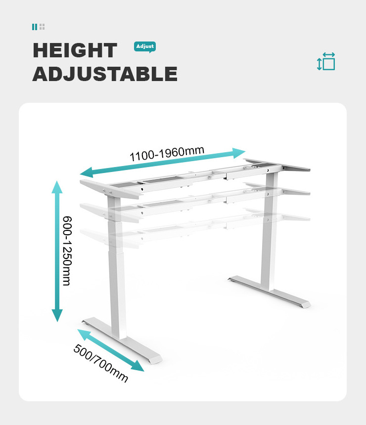 Single motor electric lifting desk sit standing height adjustable desk frame with control box for minimalist office