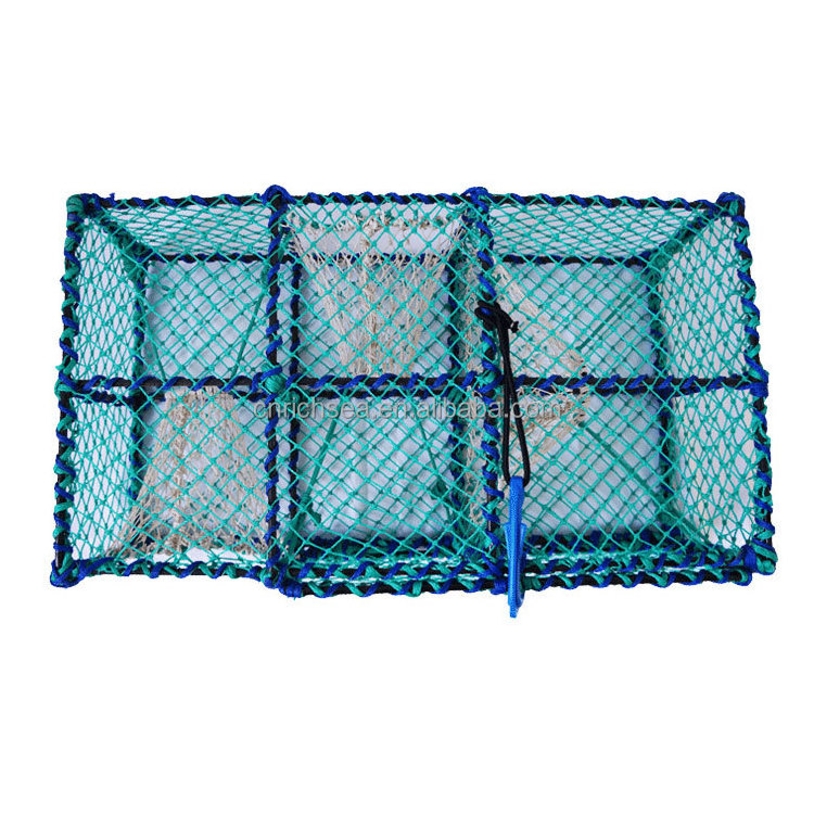 380D36ply Polyethylene Knotted Net King Crab Square Cage Lobster Fishing Trap Welding Crab Pot