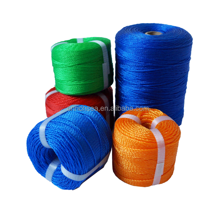 Polyethylene 3 Strands PE Twisted Line HDPE Fishing Twine 380D/15PLY PE Fishing Rope