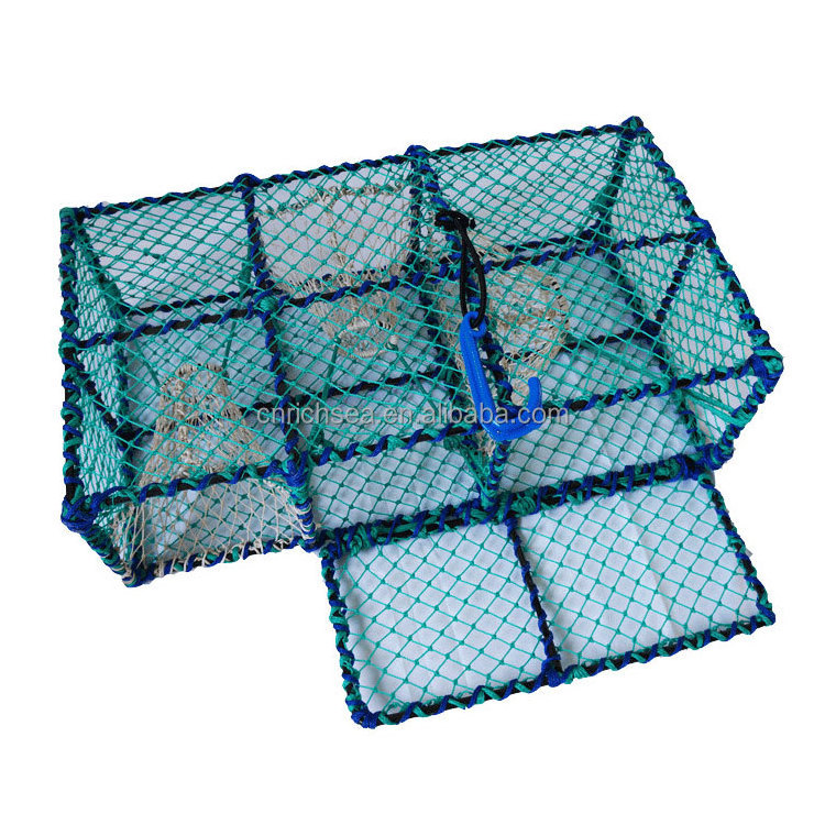 380D36ply Polyethylene Knotted Net King Crab Square Cage Lobster Fishing Trap Welding Crab Pot