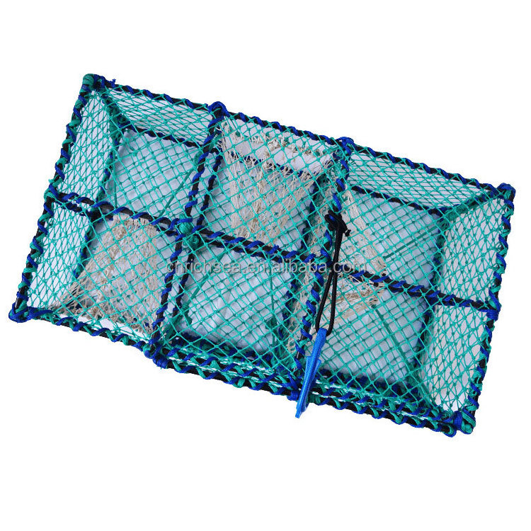 380D36ply Polyethylene Knotted Net King Crab Square Cage Lobster Fishing Trap Welding Crab Pot