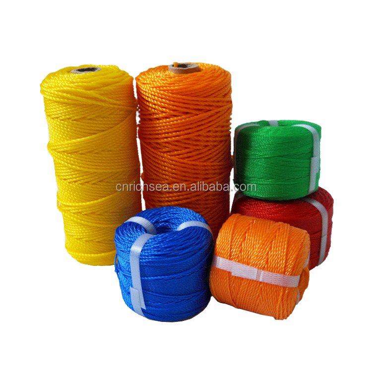 Polyethylene 3 Strands PE Twisted Line HDPE Fishing Twine 380D/15PLY PE Fishing Rope