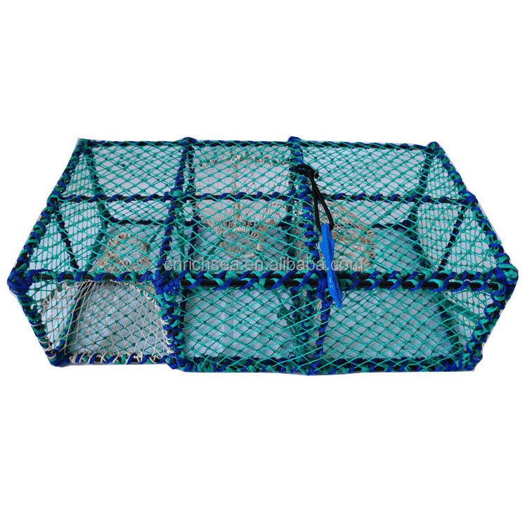 380D36ply Polyethylene Knotted Net King Crab Square Cage Lobster Fishing Trap Welding Crab Pot