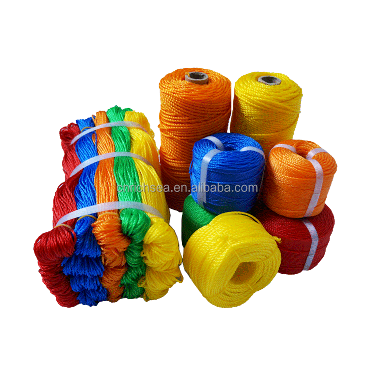 Polyethylene 3 Strands PE Twisted Line HDPE Fishing Twine 380D/15PLY PE Fishing Rope