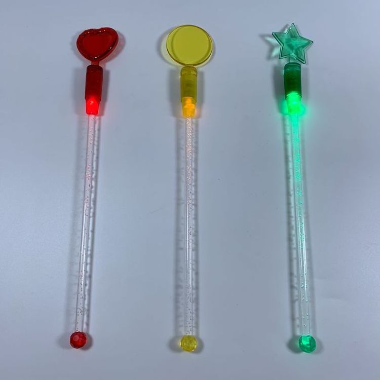 Bar supplier OEM tools light up swizzle flashing plastic sticks led colorful plastic wine drink cocktail stirrers