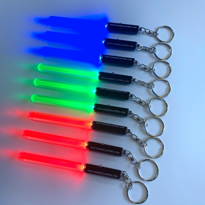 Star Wars-Inspired LED Acrylic Lightsaber Keychain Light-Up Glowing Design with Custom Logo Promotional Metal Keychain