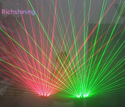 Luminous LED Laser Gloves with 1/2/3/4/5 Pcs Laser Head Green/Blue/Red Light for DJ Club/Party Show Stage Performance Props