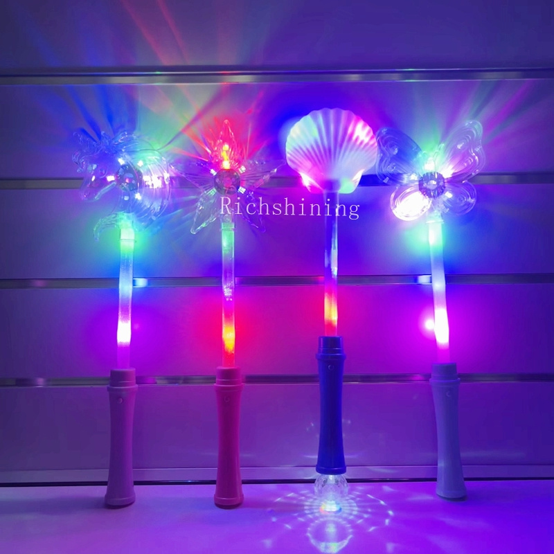 2023 New Led Party Stick Unicorn Butterfly Star Magic RGB Flashing Wand Cheer Up Fairy Stick For Concert  Party Event