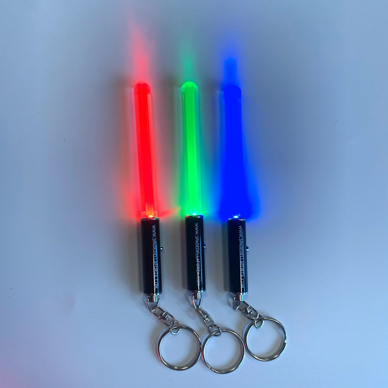 Star Wars-Inspired LED Acrylic Lightsaber Keychain Light-Up Glowing Design with Custom Logo Promotional Metal Keychain