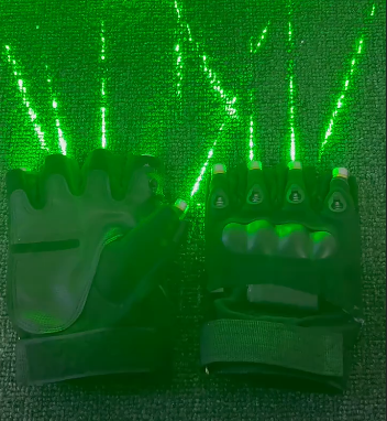 Custom Rechargeable Multi-Color Novelty Light Up Led Finger Glove With 5 Lasers For DJ Club Party Bars Stage Concert