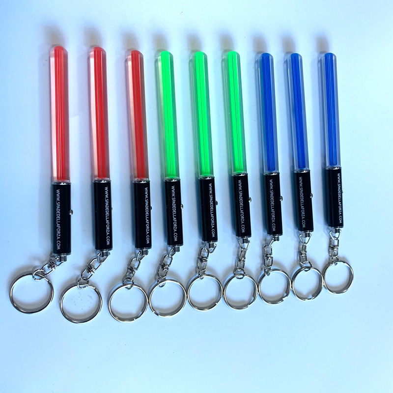 Star Wars-Inspired LED Acrylic Lightsaber Keychain Light-Up Glowing Design with Custom Logo Promotional Metal Keychain