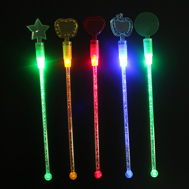 Bar supplier OEM tools light up swizzle flashing plastic sticks led colorful plastic wine drink cocktail stirrers