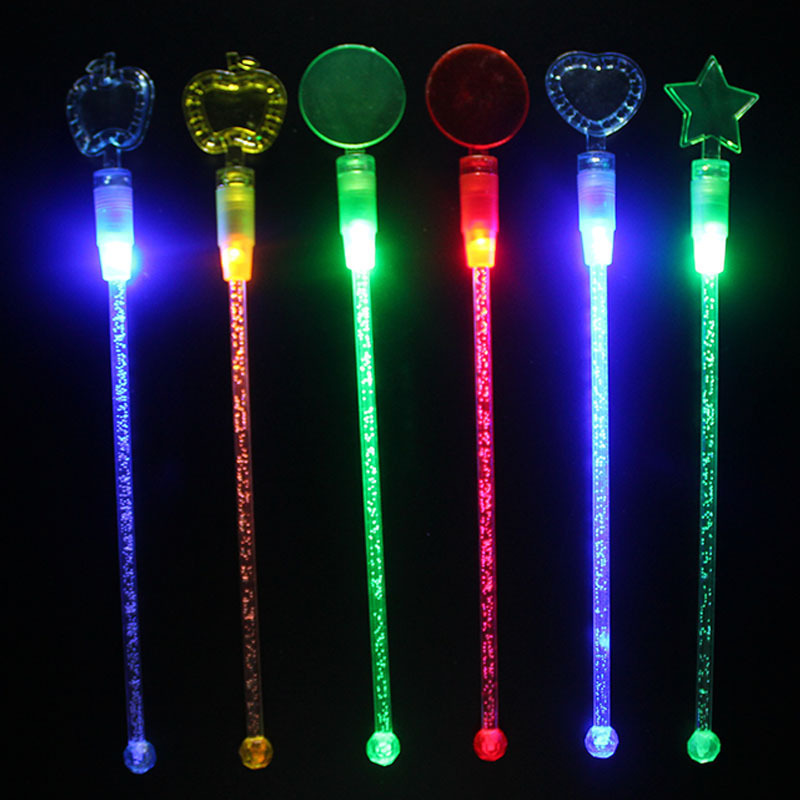 Bar supplier OEM tools light up swizzle flashing plastic sticks led colorful plastic wine drink cocktail stirrers