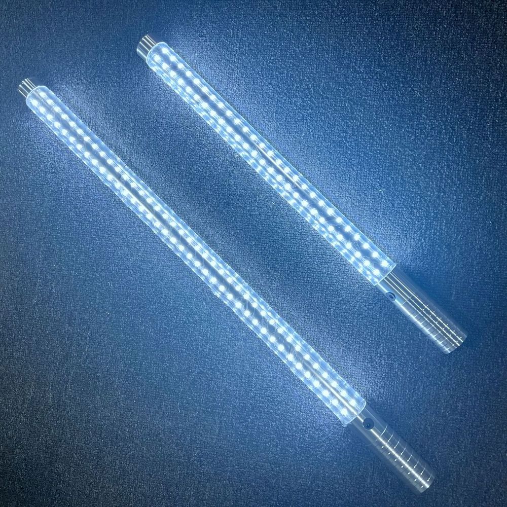 60cm Rechargeable LED Light Strobe Baton Nightclub Bar Dance Wands Aluminum Alloy Handheld Flashing Sticks For party