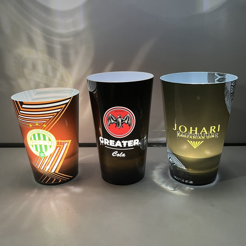 OEM Hot Selling 14OZ LED Light-Up Plastic Cups Liquid Activated Flashing Beer Cups Nightclub Parties Christmas Celebrations