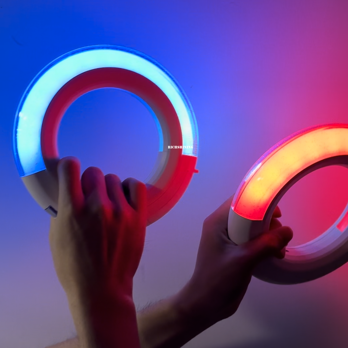 Concert LED RGB Rechargeable Ring Light Stick Wireless Control Glowing Fans Light Stick For Party Celebrations