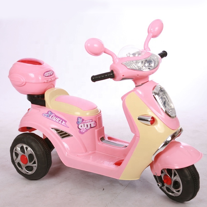 Snow Queen Pink Electric car Three wheels Kids Motorcycle for girls