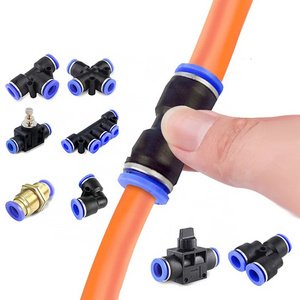 BSP plastic body pneumatic tube fittings manufacture China manufacturer,push to connect air fitting pneumat cylinder connectors