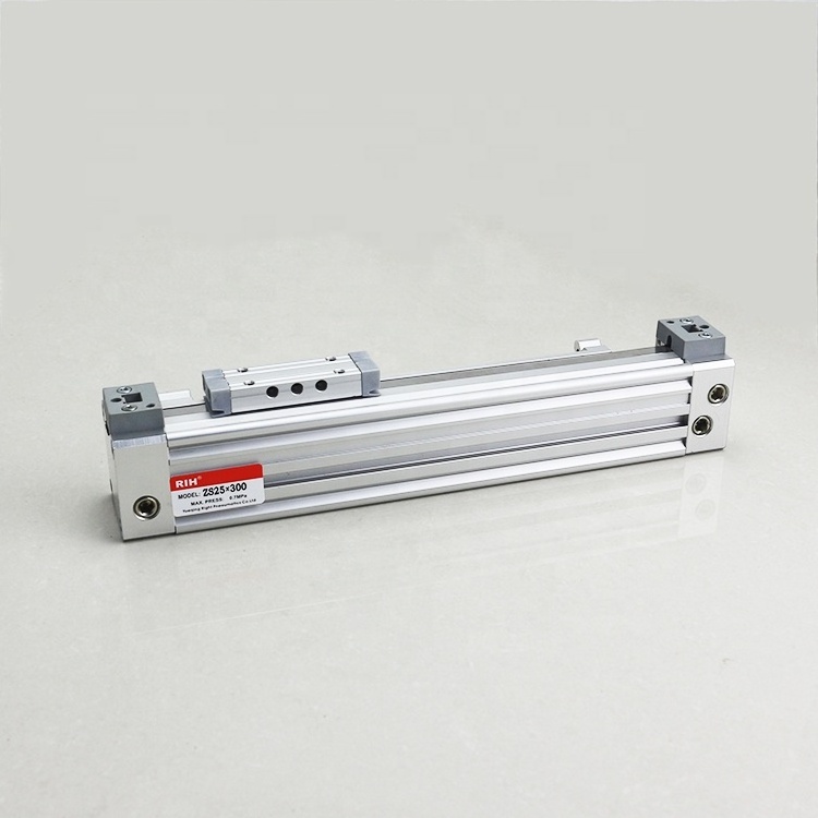 Pneumatic Air Rodless Cylinder ZS25X300 Mechanically Jointed Aluminum New Product Piston Provided Standard 0.1--0.9 Mpa RIH