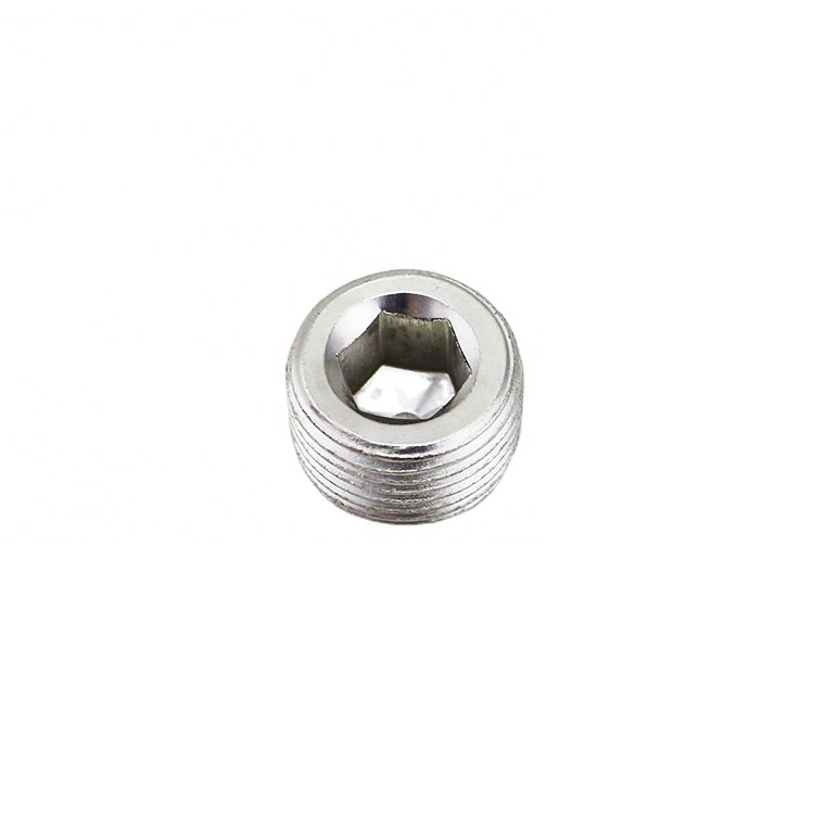 Inside sexangular core plug 1/4 male pipe thread metal pipe cored hex head plug