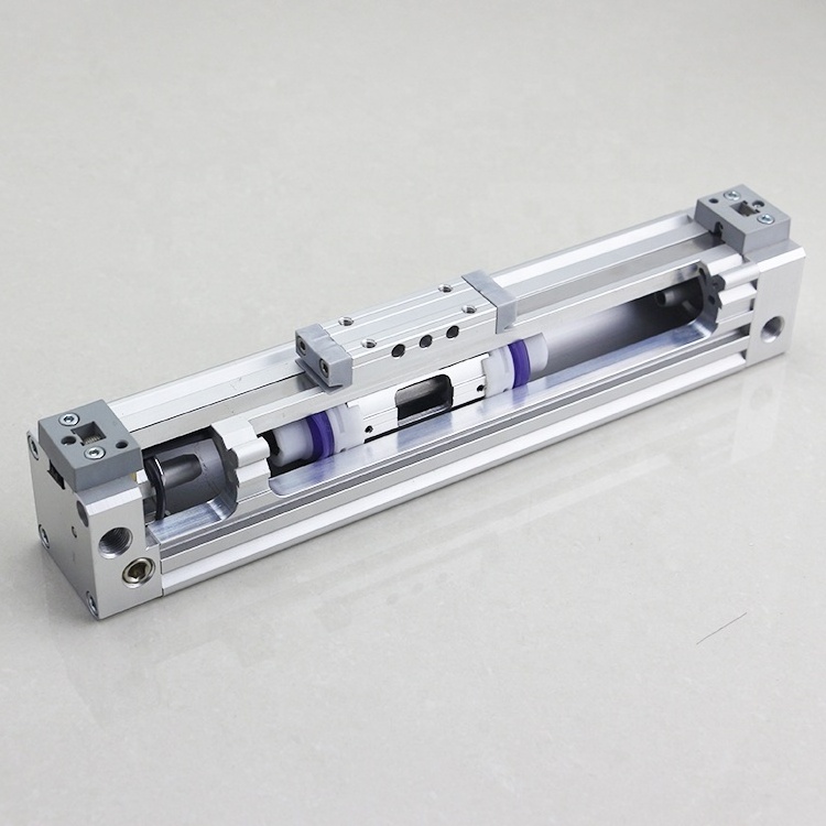 Pneumatic Air Rodless Cylinder ZS25X300 Mechanically Jointed Aluminum New Product Piston Provided Standard 0.1--0.9 Mpa RIH