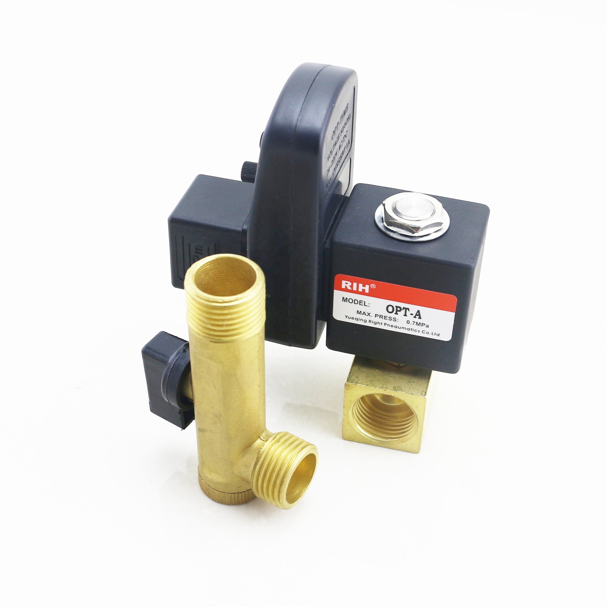 OPT Series auto automatic brass electronic water drain valve with mechanical solenoid valve pneumatic timer