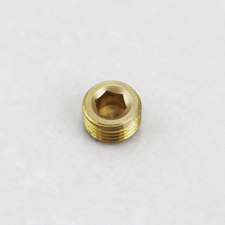 Inside sexangular core plug 1/4 male pipe thread metal pipe cored hex head plug