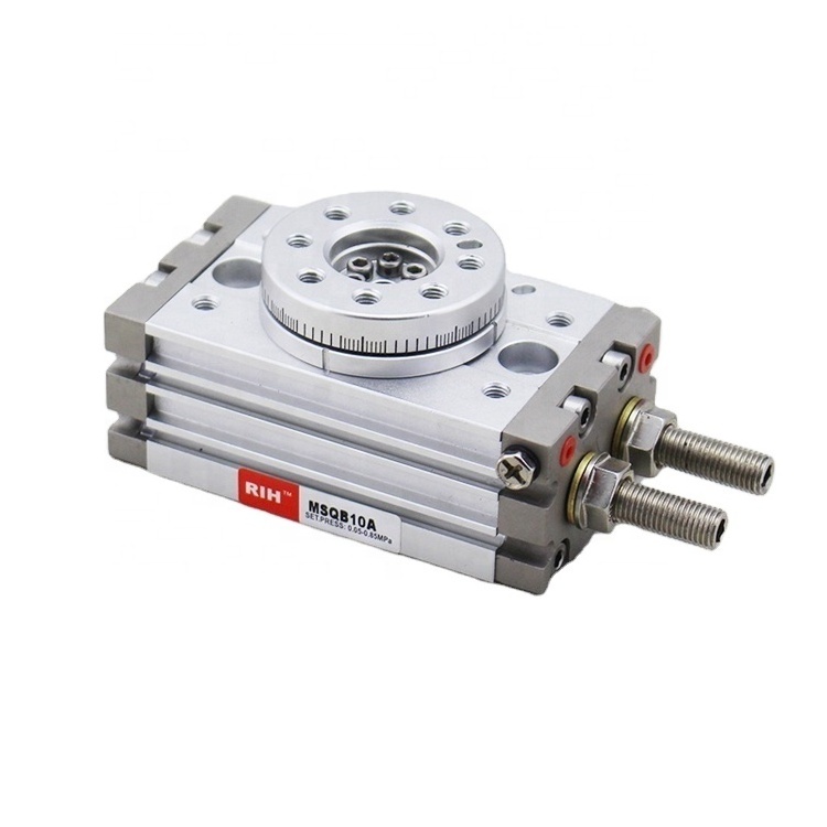 SMC type air rotary cylinder,90 180 degrees swing solid pneumatic rotary table actuator