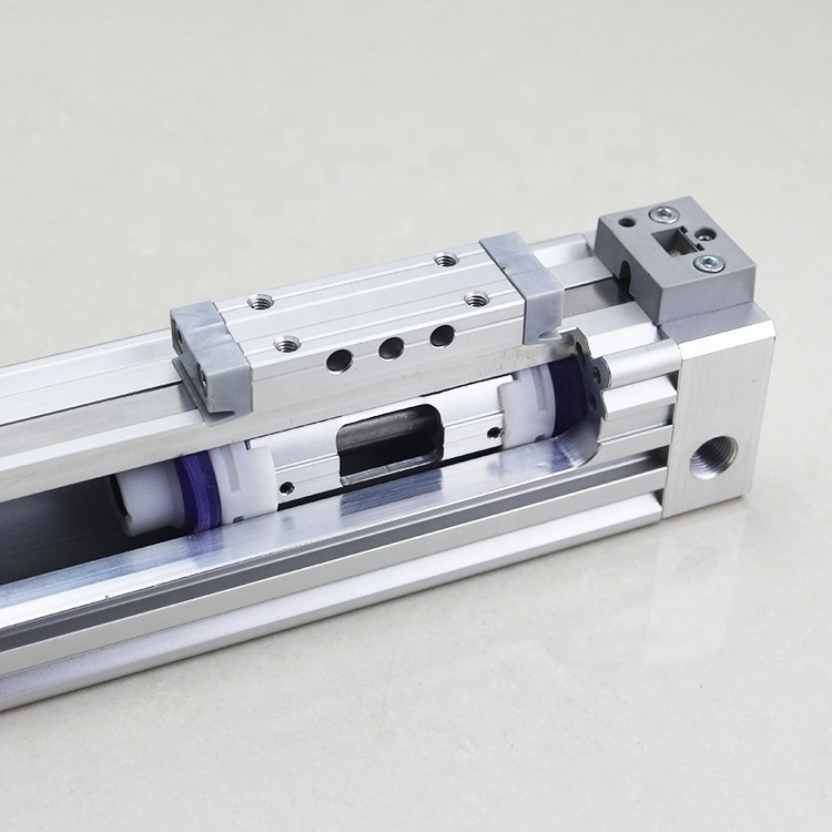 Pneumatic Air Rodless Cylinder ZS25X300 Mechanically Jointed Aluminum New Product Piston Provided Standard 0.1--0.9 Mpa RIH