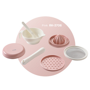 RK-3706 Portable Multifunction baby grinder bowl set food maker bowl container manual food baby grinding bowl