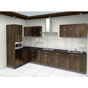 Custom made particle board cheap kitchen cabinet with melamine finished