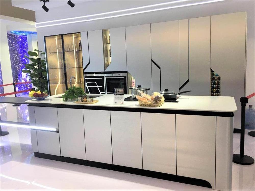 beautiful curved kitchen cabinet doors set portable design for apartment