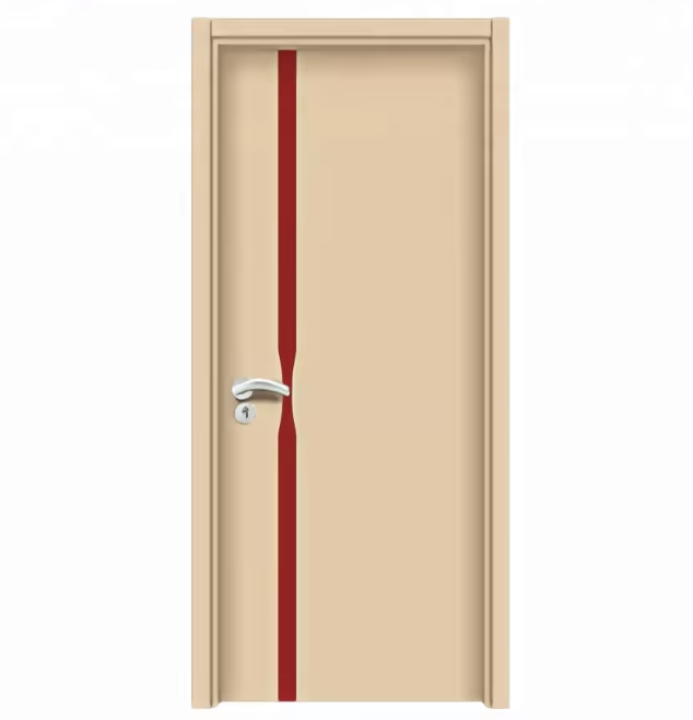 Decorative Melamine Skin Fancy Wood Door Design Flat Melamine Interior Wooden Doors