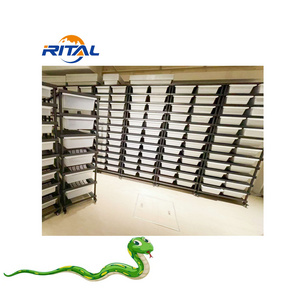 Ball Python Reptile Snake Rack System Snake Breeding Rack with  Hide Cage Modular and Heat Tape