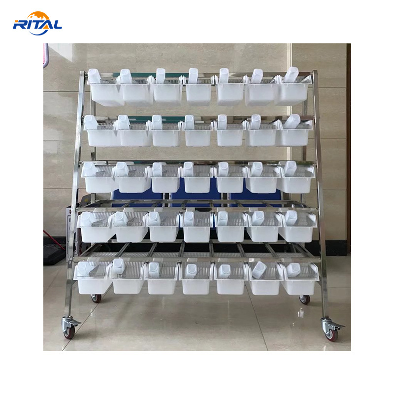 Laboratory SPF rat polypropylene mice breeding cage shelves stainless steel lab rodent mouse rat breeding tubs rack