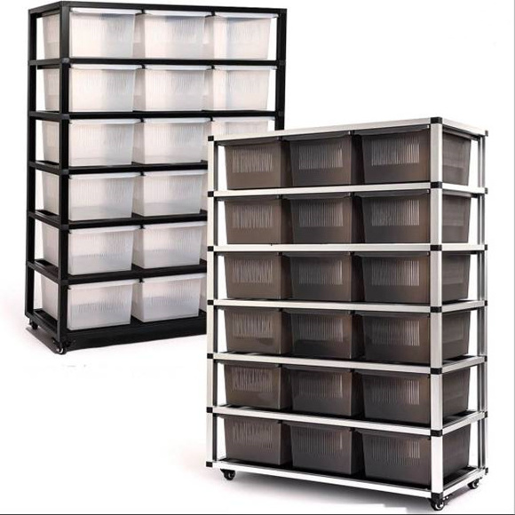 Reptile Rack system Small Python Boa Reptile plastic pp breeding box tubs System Lizard rack With Tubes And Wheels