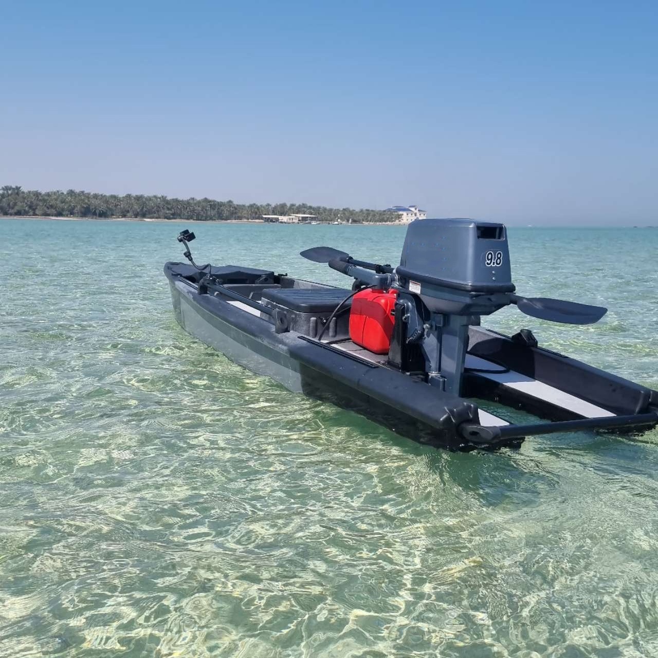 OEM Rito Plastic kajak single skiff boat solo kayak sit on top fishing kayak with electric motor canoe fast speed