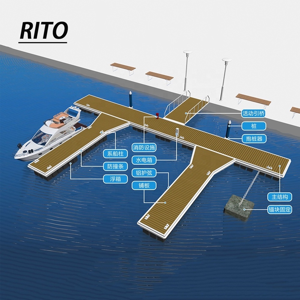 Wharf Pontoon Jetty Floating Dock for Boat plastic Floating buoy