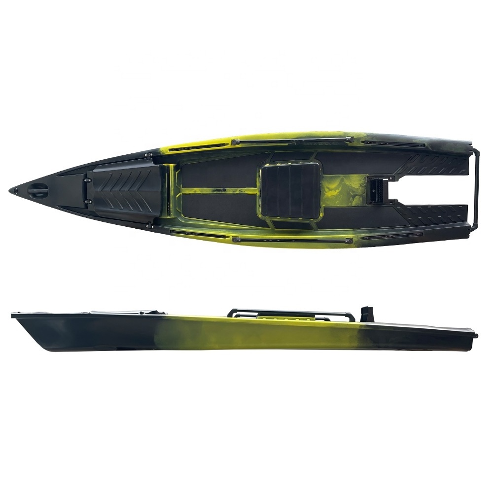 professional kayak manufacturer 4m Support OEM and ODM Single Person skiff Motor Fishing Kayak with Trolling Electric Motor