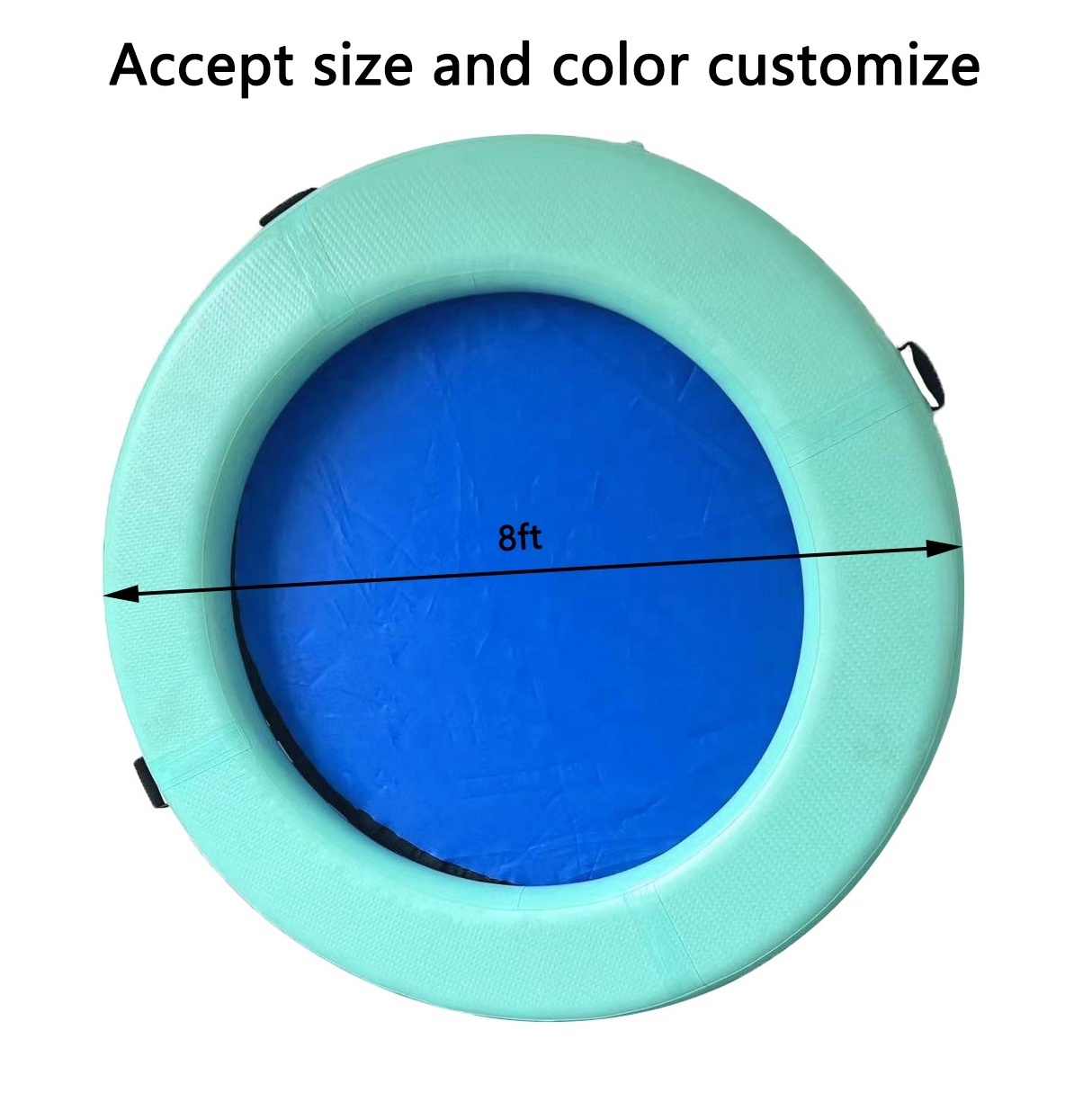 Heavy Duty River Lake Tanning Pool Lounger Float Island Platform Pad Mat Party Round Floating Ring Inflatable Water Hammock